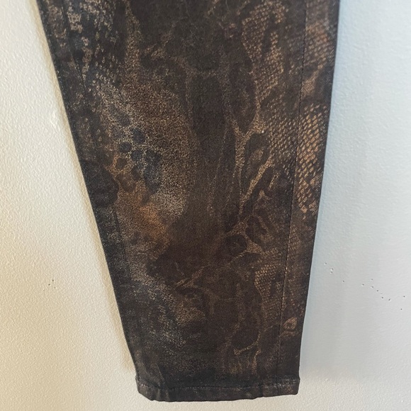 SALE 30% OFF | NWOT 7 For All Mankind Ankle Skinny Jeans Black Marble Foil - Picture 7 of 13